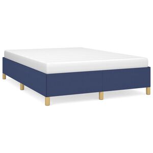 vidaXL R&aacute;m postele bez matrace modr&yacute; 140 x 190 cm textil