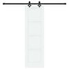 vidaXL Posuvn&eacute; dveře B&iacute;l&aacute; a čern&aacute; 61 x 198,5 cm Masivn&iacute; borov&eacute; dřevo