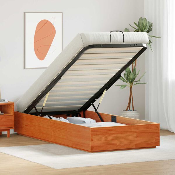 vidaXL Ottoman postel Voskově Hněd&aacute; 80 x 200 cm Masivn&iacute; borovice