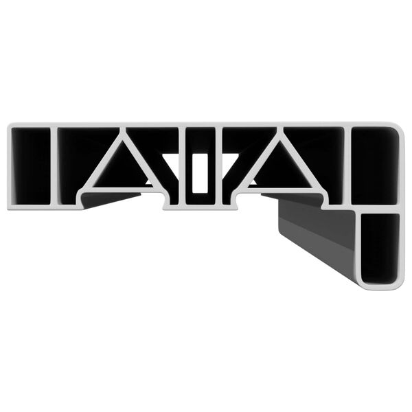 vidaXL Parapet okna B&iacute;l&yacute; 60 x 10 x 4,5 cm PVC