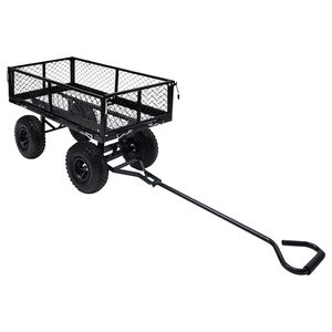 vidaXL Zahradn&iacute; ručn&iacute; voz&iacute;k čern&yacute; 250 kg