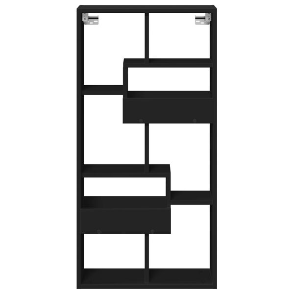 vidaXL N&aacute;stěnn&aacute; skř&iacute;ňka čern&aacute; 50 x 15 x 100 cm kompozitn&iacute; dřevo