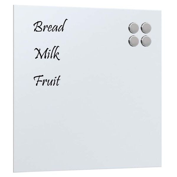 vidaXL Nástěnná magnetická tabule bílá 40x40 cm z tvrzeného skla