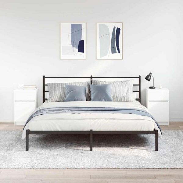 vidaXL Nočn&iacute; stolky 2 ks b&iacute;l&eacute; 39x35x65 cm kompozitn&iacute; dřevo