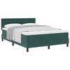 vidaXL Postel s boxspringem s matrac&iacute; Tmavě zelen&aacute; 140 x 190 cm samet