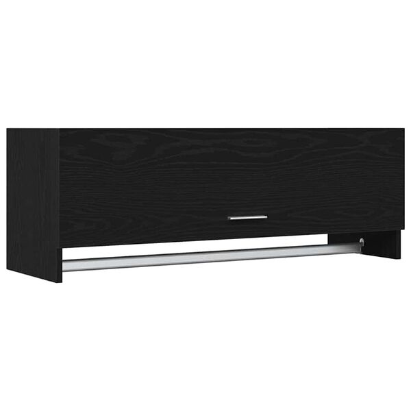 vidaXL &Scaron;atn&iacute; skř&iacute;ň Čern&yacute; dub 100 x 32,5 x 35 cm kompozitn&iacute; dřevo