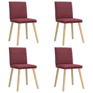 vidaXL J&iacute;deln&iacute; židle 4 ks v&iacute;nov&eacute; textil