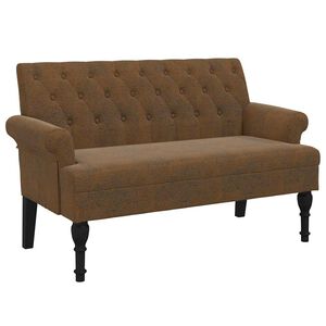 vidaXL Lavice s opěradlem hněd&aacute; 120 x 62 x 75,5 cm uměl&aacute; semi&scaron;ov&aacute; kůže
