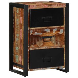 vidaXL Z&aacute;suvkov&aacute; skř&iacute;ňka v&iacute;cebarevn&aacute; 50 x 35 x 70 cm masivn&iacute; dřevo recyklovan&eacute;