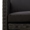vidaXL 4d&iacute;ln&aacute; zahradn&iacute; souprava křesel a podnožek polyratan čern&aacute;