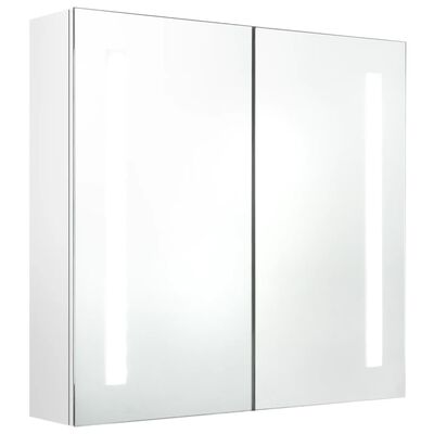 vidaXL LED koupelnová skříňka se zrcadlem zářivě bílá 62 x 14 x 60 cm