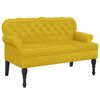 vidaXL Lavice s opěradlem žlut&aacute; 119,5 x 64,5 x 75 cm samet