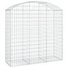 vidaXL Klenut&yacute; gabionov&yacute; ko&scaron; 150 x 50 x 140/160 cm pozinkovan&eacute; železo