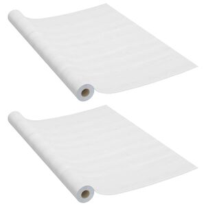 vidaXL Samolep&iacute;c&iacute; tapety na dveře 2 ks b&iacute;l&eacute; dřevo 210 x 90 cm PVC
