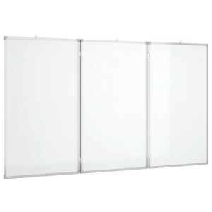 vidaXL Magnetick&aacute; tabule rozkl&aacute;dac&iacute; 120 x 80 x 1,7 cm hlin&iacute;k