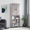 vidaXL Skříň highboard šedá sonoma 69,5 x 34 x 180 cm kompozitní dřevo