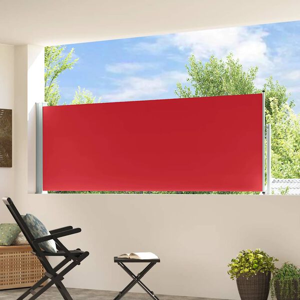 vidaXL Zatahovac&iacute; bočn&iacute; mark&yacute;za / z&aacute;stěna na terasu 100x300 cm červen&aacute;