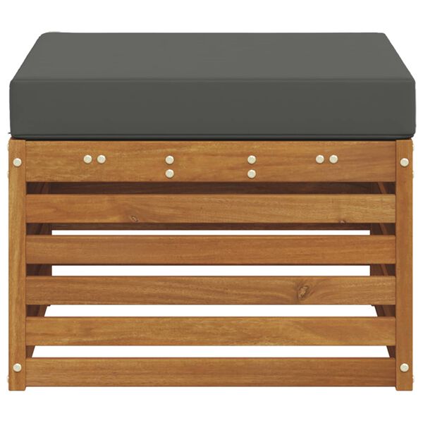 vidaXL Venkovn&iacute; podnožka Masivn&iacute; ak&aacute;tov&eacute; dřevo Př&iacute;rodn&iacute;