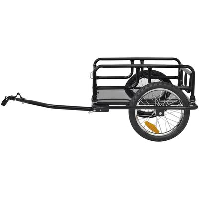 vidaXL Přívěsný vozík za kolo černý 50 kg