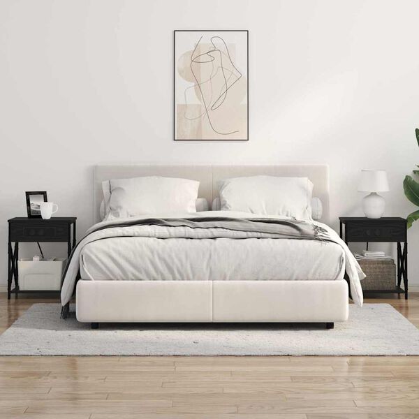 vidaXL Nočn&iacute; skř&iacute;ňka Čern&yacute; dub 41 x 31 x 51 cm kompozitn&iacute; dřevo