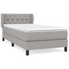 vidaXL Box spring postel s matrac&iacute; světle &scaron;ed&aacute; 80 x 200 cm textil