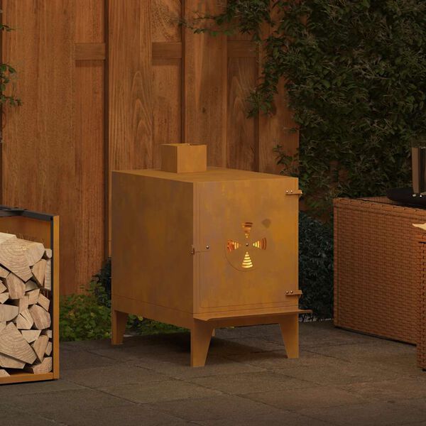 vidaXL Kempingov&aacute; kamna 35x50x60 cm cortenov&aacute; ocel