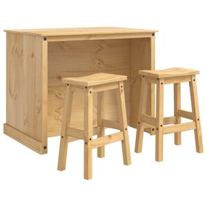 vidaXL Sada kuchyňsk&yacute;ch ostrůvků 3 ks Medov&yacute; vosk 112 x 77 x 91,5 cm