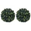 vidaXL Uměl&eacute; buxus koule s LED světly 2 ks zelen&eacute; 22 cm
