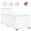 vidaXL Box spring postel s matrací bílá 100x200 cm umělá kůže