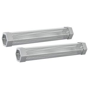 vidaxl U kouřen&iacute; trubka 2 ks 5 x 5 x 30 cm Nerezov&aacute; ocel 304 Stř&iacute;brn&aacute;