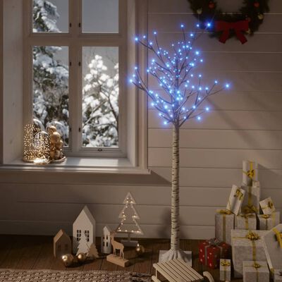 vidaXL Vánoční stromek 140 modrých LED 1,5 m vrba dovnitř i ven