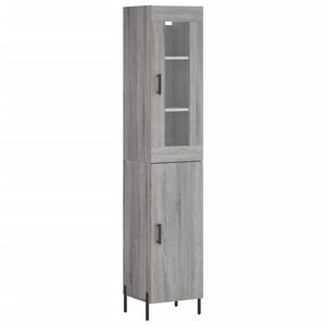 vidaXL Skř&iacute;ň highboard &scaron;ed&aacute; sonoma 34,5 x 34 x 180 cm kompozitn&iacute; dřevo