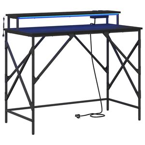 vidaXL Stůl Čern&yacute; dub 100 x 50 x 86,5 cm Kompozitn&iacute; dřevo