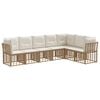 vidaXL Venkovn&iacute; pohovkov&aacute; souprava 7 pcs Př&iacute;rodn&iacute; Polyester