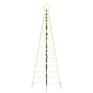 vidaXL LED v&aacute;nočn&iacute; strom 250 cm 390 LED Tepl&aacute; b&iacute;l&aacute; Ocel Tepl&aacute; b&iacute;l&aacute;