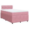 vidaXL Box spring postel s matrac&iacute; růžov&aacute; 120 x 200 cm samet