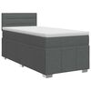 vidaXL Postel boxspring s matrac&iacute; s čelo Tmavě &scaron;ed&aacute; 90 x 190 cm Textil