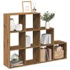 vidaXL Knihovna/děl&iacute;c&iacute; stěna 3patrov&aacute; dub artisan 137,5x29x103,5 cm