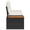 vidaXL Zahradní sofa Černá 184 x 62 x 85cm polyratan