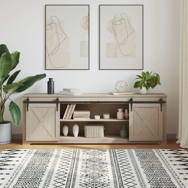 vidaXL Kov&aacute;n&iacute; pro posuvn&eacute; dveře skř&iacute;ně 183 cm uhl&iacute;kov&aacute; ocel