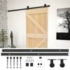 vidaXL Posuvn&eacute; dveře Přirozen&aacute; a čern&aacute; 80 x 210 cm