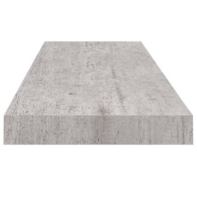 vidaXL Plovoucí nástěnné police 2 ks betonově šedé 80x23,5x3,8 cm MDF