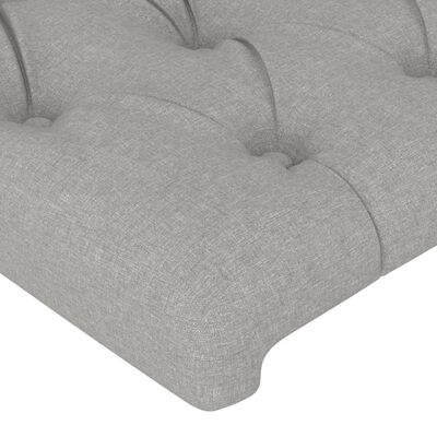 vidaXL Čelo postele typu ušák světle šedé 103x16x118/128 cm textil