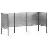 vidaXL Z&aacute;stěna na popelnice 249 x 85 x 113 cm Pozinkovan&aacute; ocel