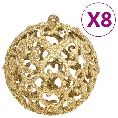 vidaXL 111dílná sada vánočních ozdob zlatá polystyren