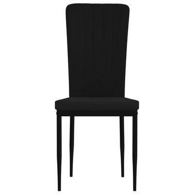 vidaXL Jídelní židle 2 ks černé samet