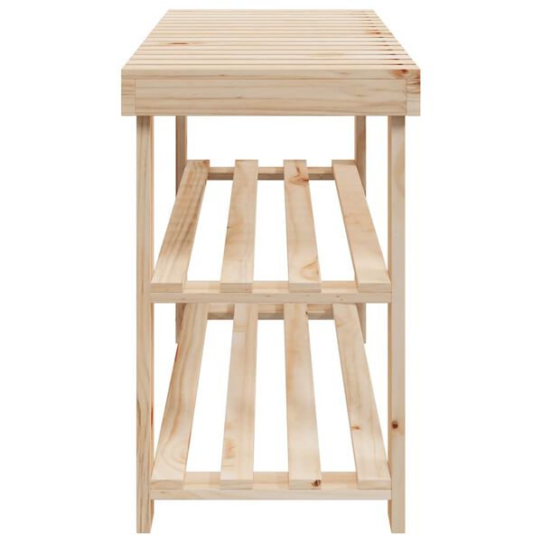 vidaXL Botn&iacute;k s lavic&iacute; 2 v 1 masivn&iacute; jedlově dřevo