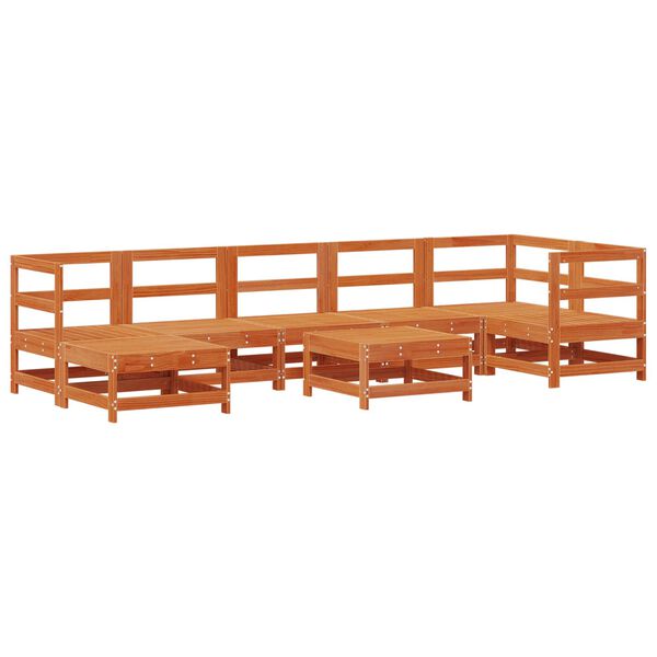 vidaXL Zahradn&iacute; lounge set 8 pcs Voskově Hněd&aacute; Masivn&iacute; borovice