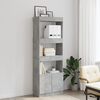 vidaXL Skř&iacute;ň highboard betonově &scaron;ed&aacute; 63 x 33 x 180 cm kompozitn&iacute; dřevo