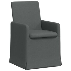 vidaXL J&iacute;deln&iacute; židle 2 ks textil Tmavě &scaron;ed&aacute; 57 x 67 x 95 cm